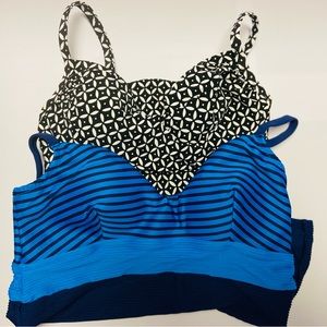 Lands end tankini swimsuit top womens Size 2 pack of 2